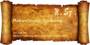 Makoviczky Szabina névjegykártya